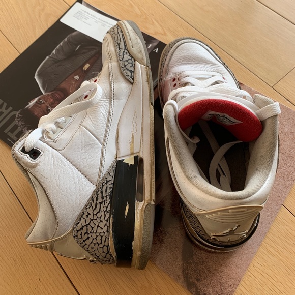 Jordan 3 white/cement size 9.5 (SOLD) - Picture 10 of 16